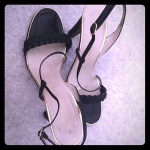 Bruno Magli Strappy Black Tie Sandals